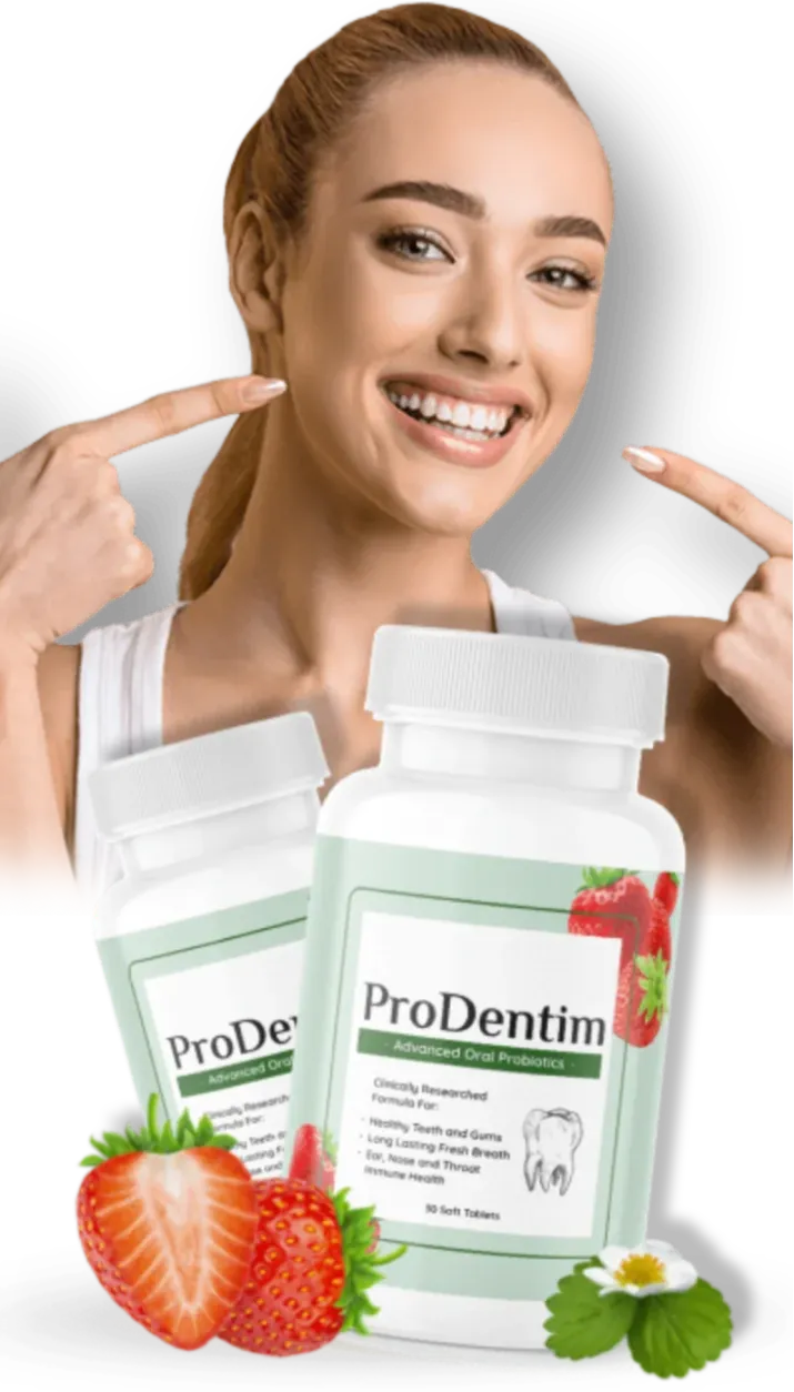 Prodentime supplement with female image